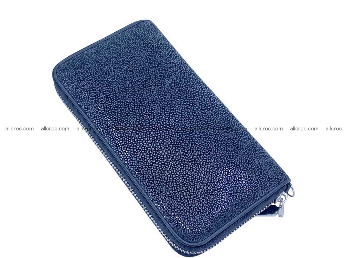 Polished stingray leather zip wallet 2685 Foto 2