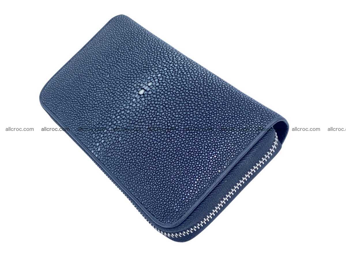 Polished stingray leather zip wallet 2685 Foto 4