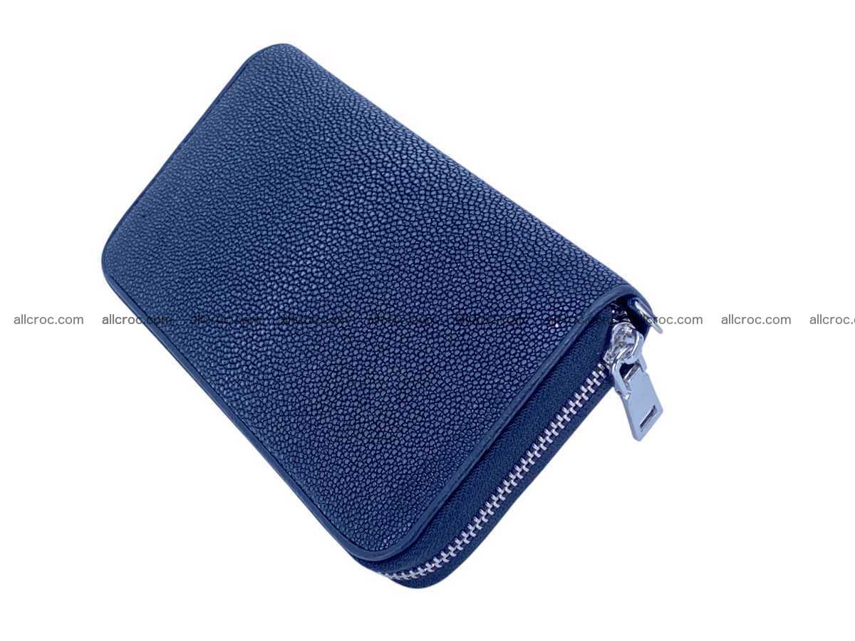 Polished stingray leather zip wallet 2685 Foto 5