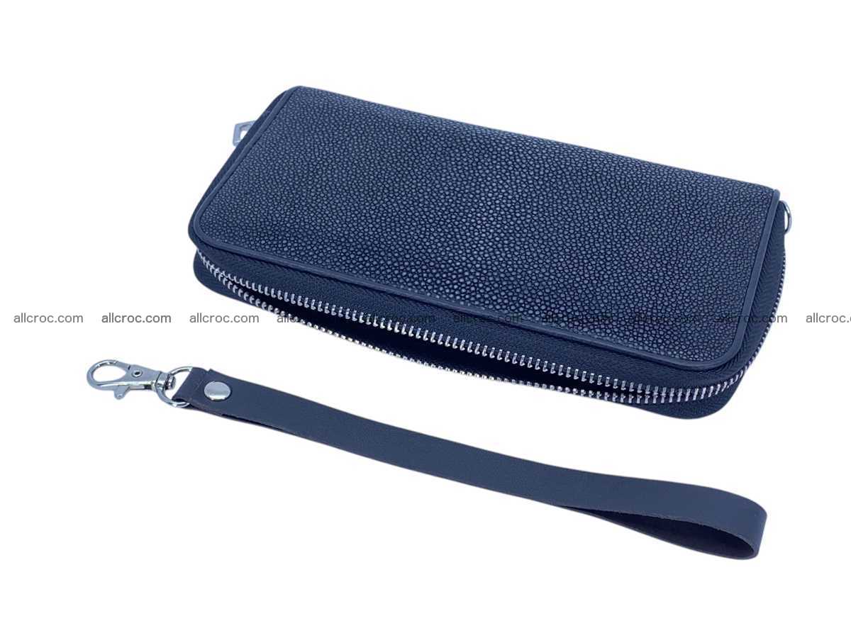 Polished stingray leather zip wallet 2685 Foto 10