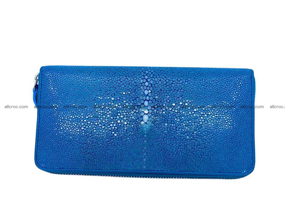 Polished stingray leather zip wallet 2634 Foto 2