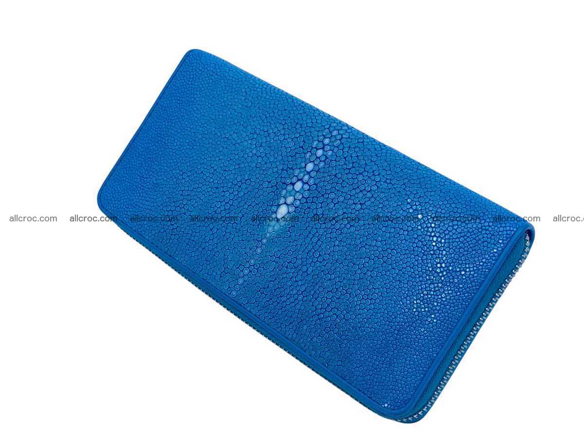 Polished stingray leather zip wallet 2634 Foto 0