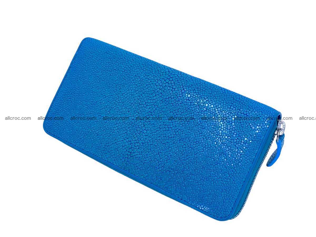 Polished stingray leather zip wallet 2634 Foto 1