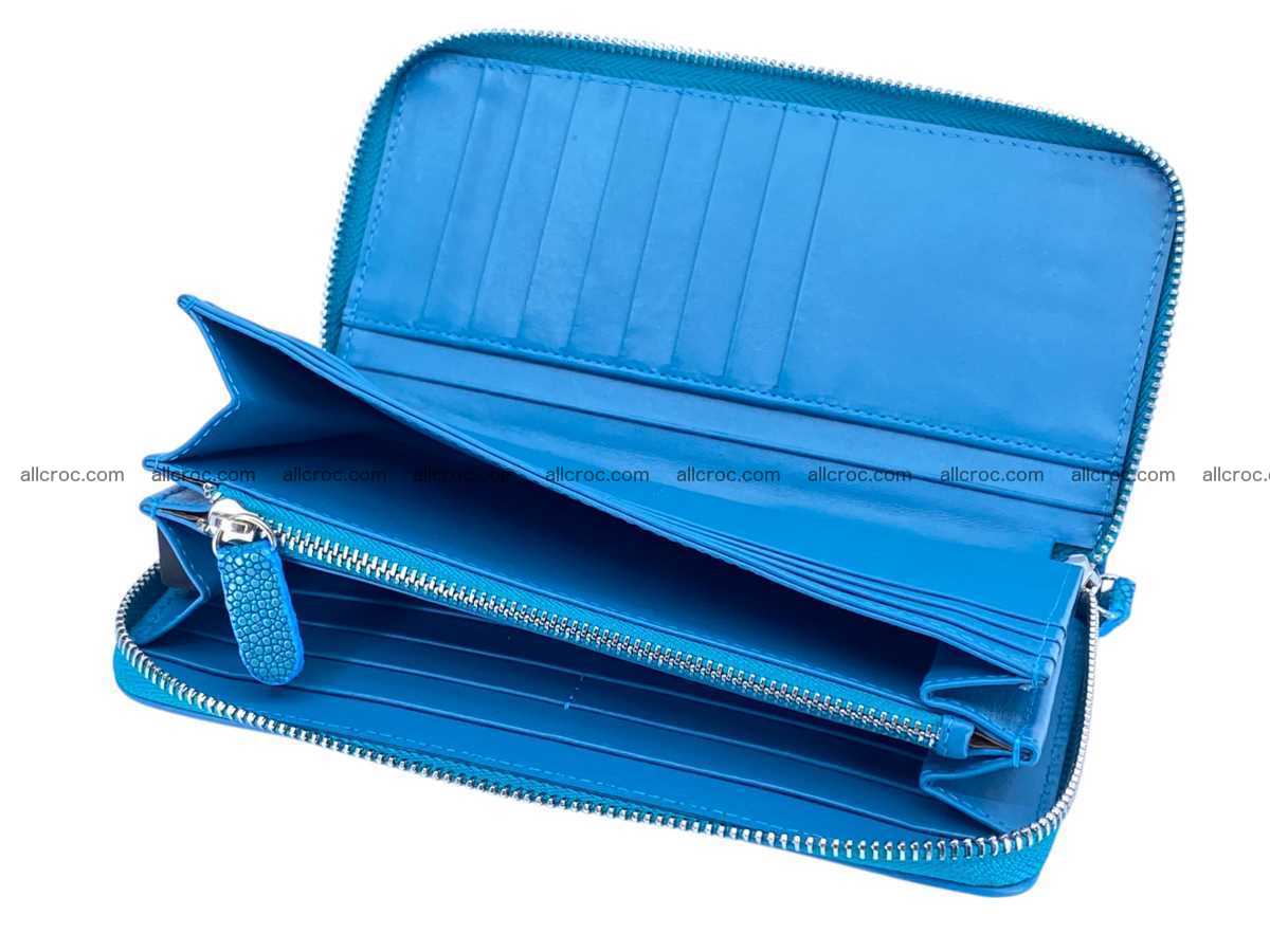 Polished stingray leather zip wallet 2634 Foto 5