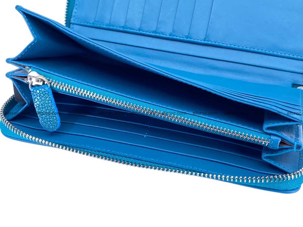 Polished stingray leather zip wallet 2634 Foto 6