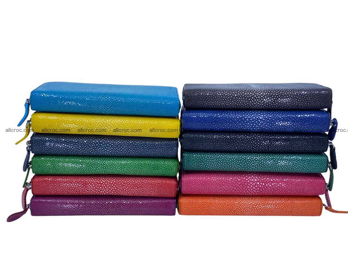Polished stingray leather zip wallet 2638 Foto 10