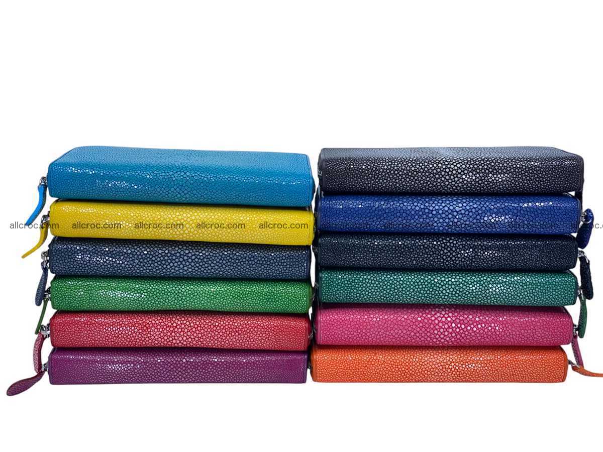 Polished stingray leather zip wallet 2638 Foto 12