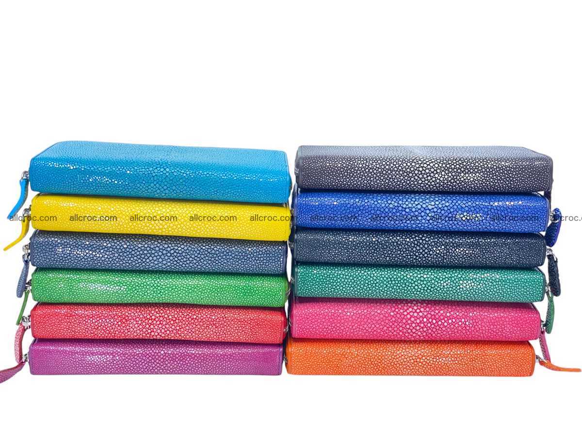 Polished stingray leather zip wallet 2638 Foto 9