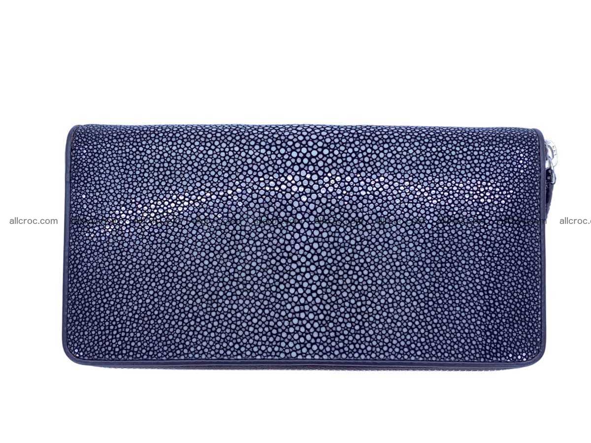 Polished stingray leather zip wallet 2632 Foto 3