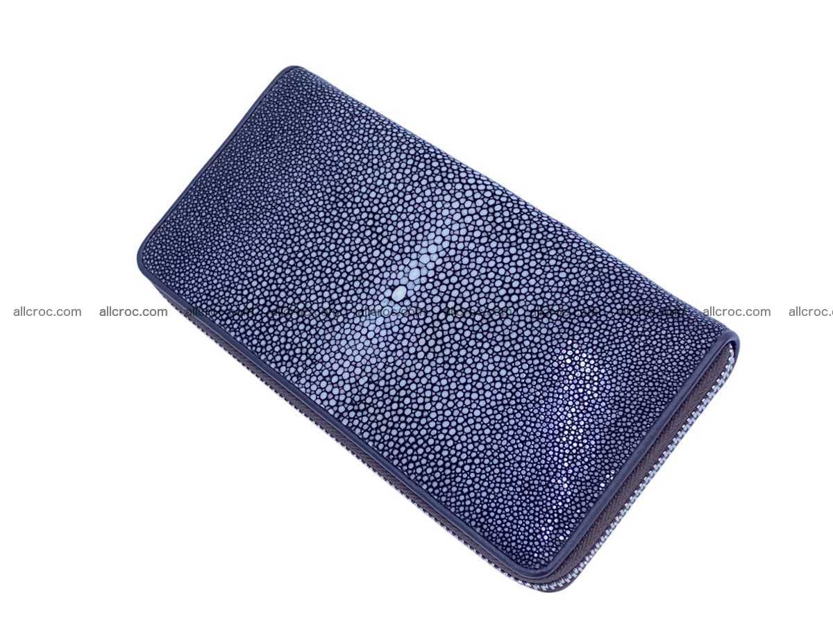 Polished stingray leather zip wallet 2632 Foto 0