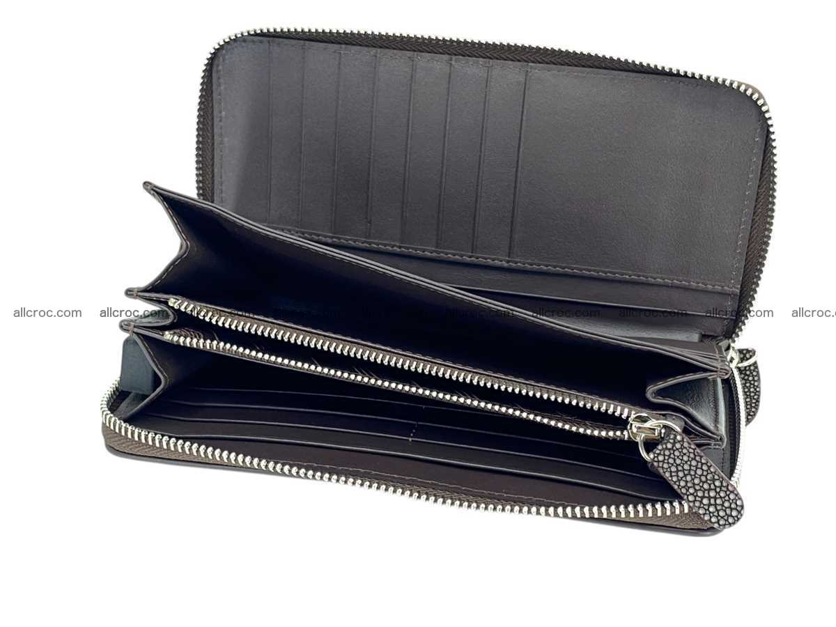 Polished stingray leather zip wallet 2632 Foto 5