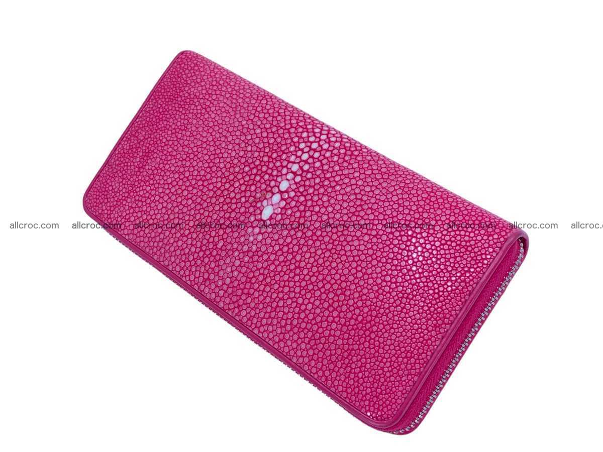 Polished stingray leather zip wallet 2640 Foto 0