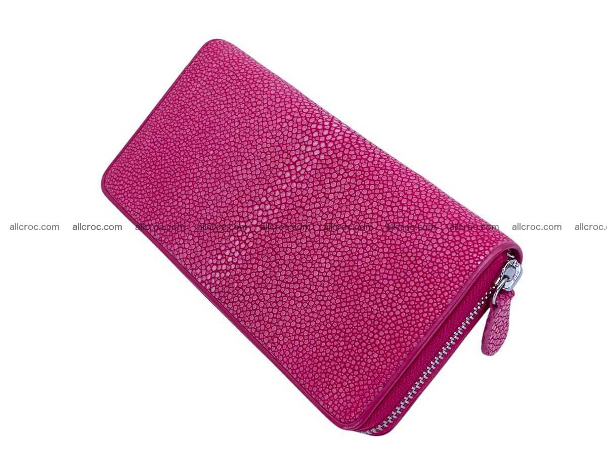Polished stingray leather zip wallet 2640 Foto 1