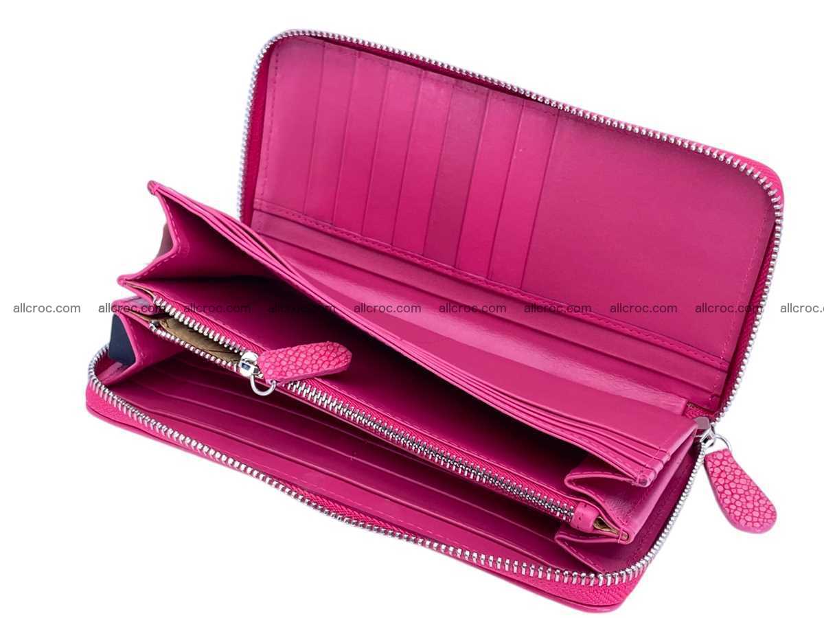 Polished stingray leather zip wallet 2640 Foto 5