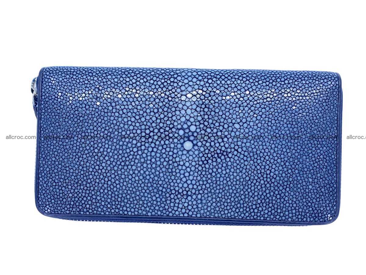 Polished stingray leather zip wallet 2636 Foto 2