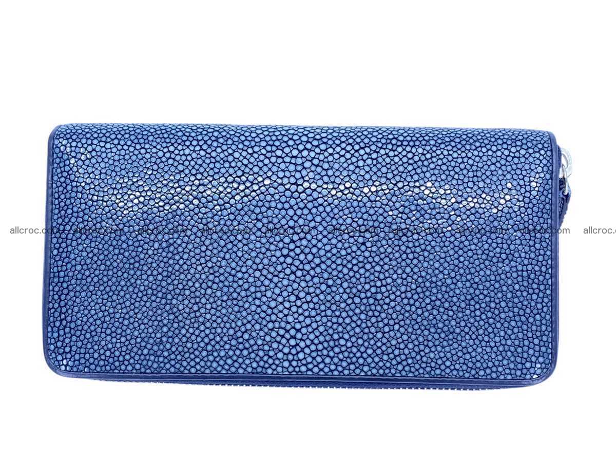 Polished stingray leather zip wallet 2636 Foto 3