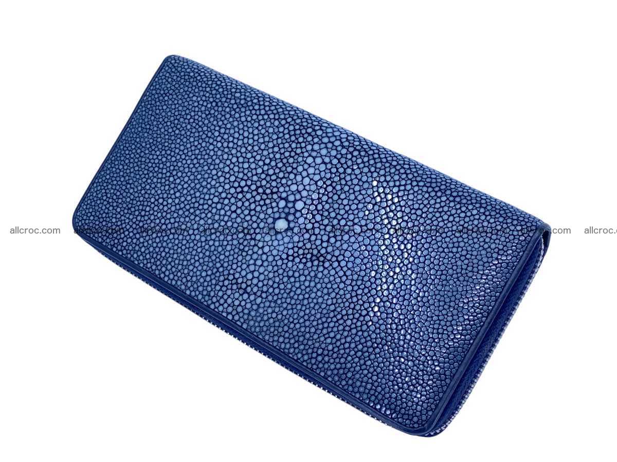 Polished stingray leather zip wallet 2636 Foto 0