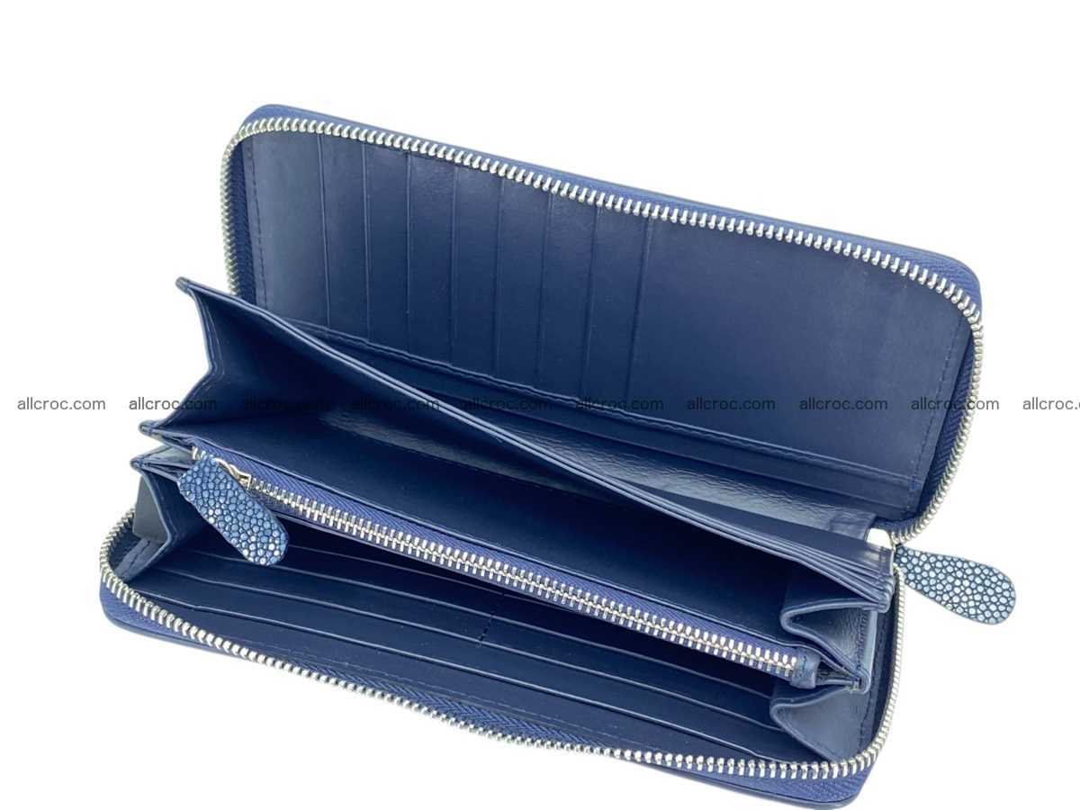 Polished stingray leather zip wallet 2636 Foto 5