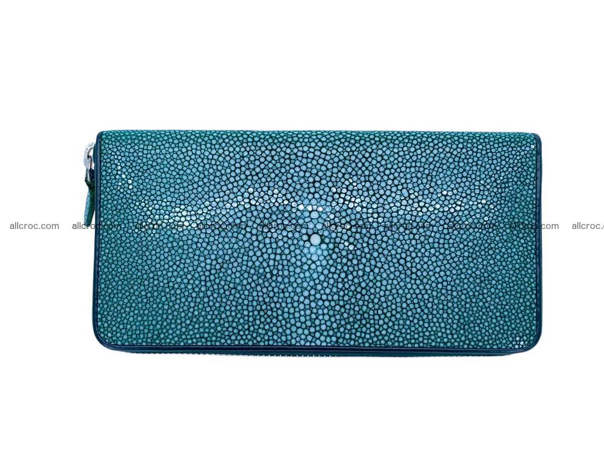 Polished stingray leather zip wallet 2642 Foto 2