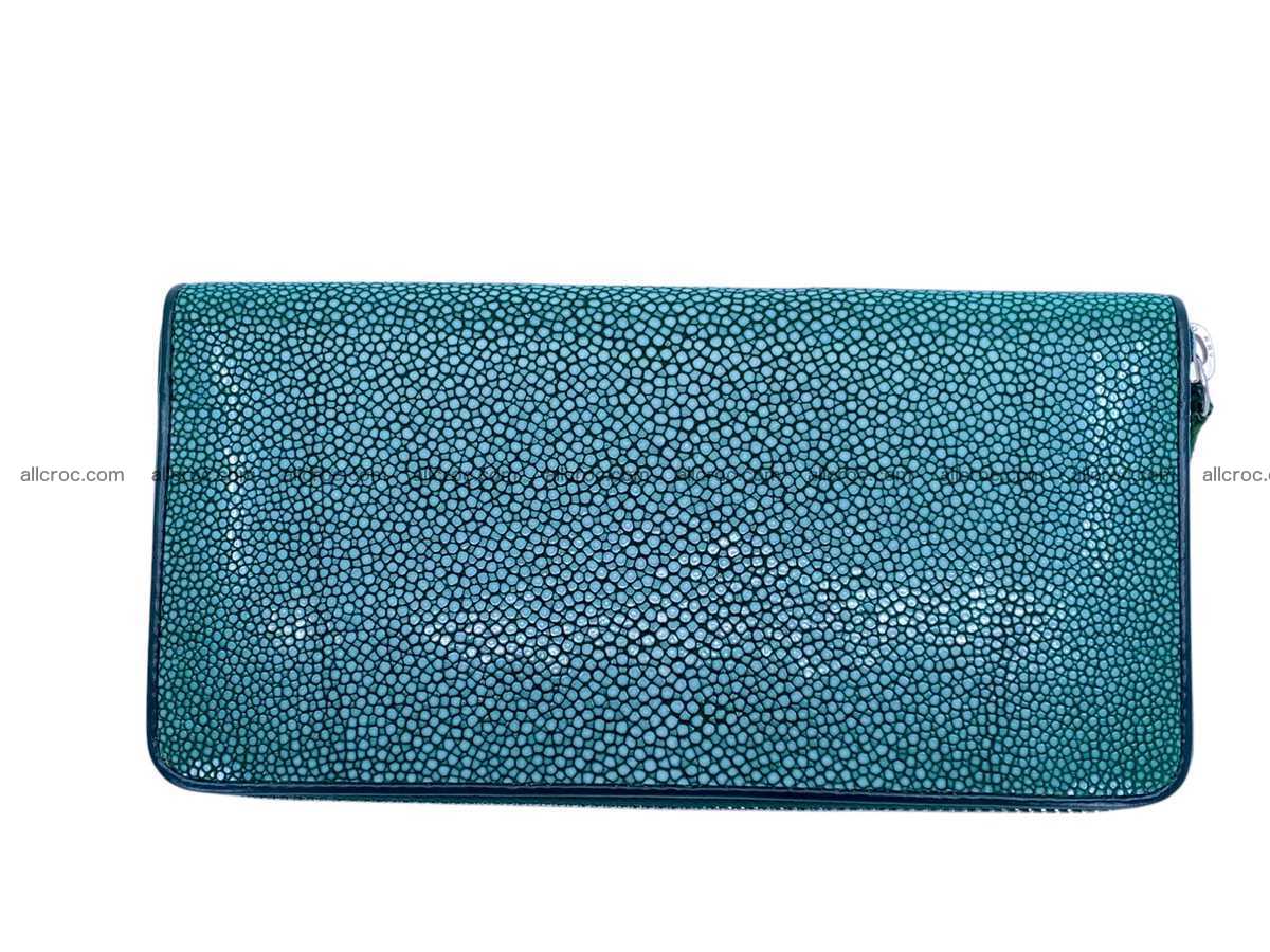 Polished stingray leather zip wallet 2642 Foto 3