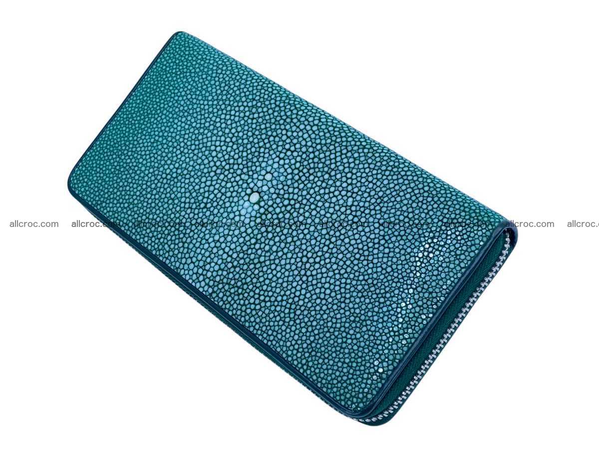 Polished stingray leather zip wallet 2642 Foto 0