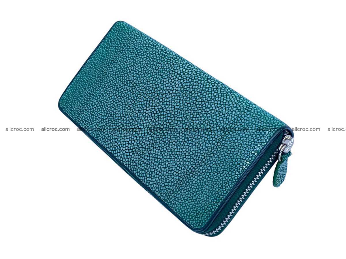 Polished stingray leather zip wallet 2642 Foto 1