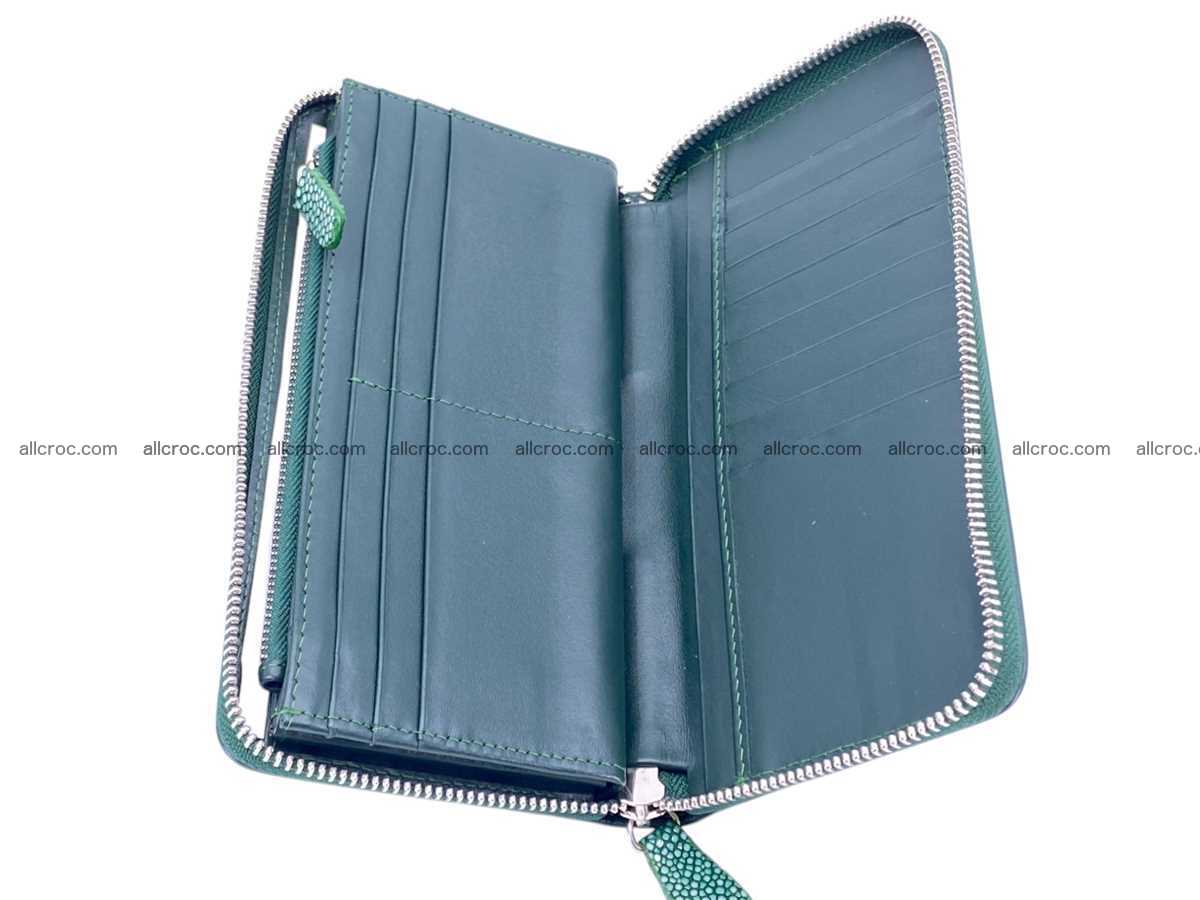 Polished stingray leather zip wallet 2642 Foto 4