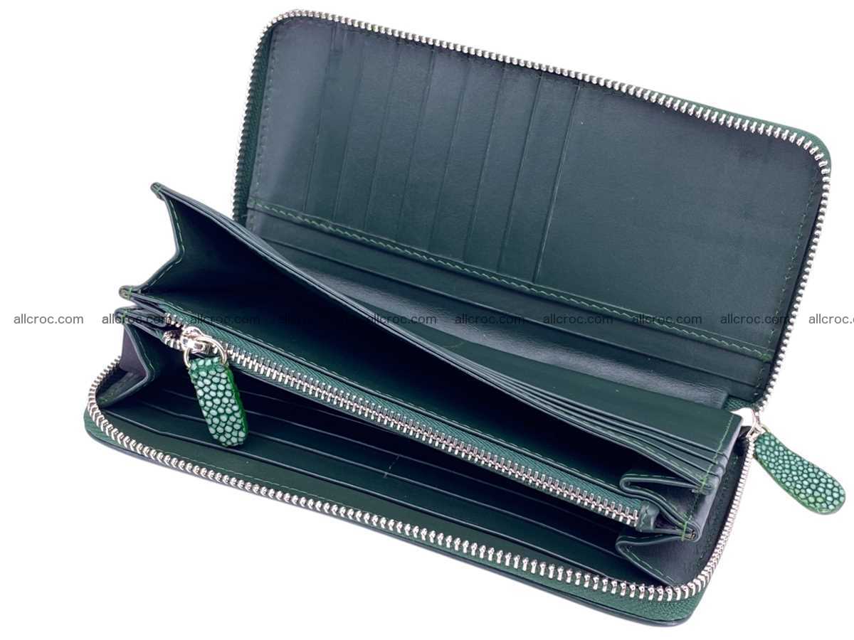 Polished stingray leather zip wallet 2642 Foto 6