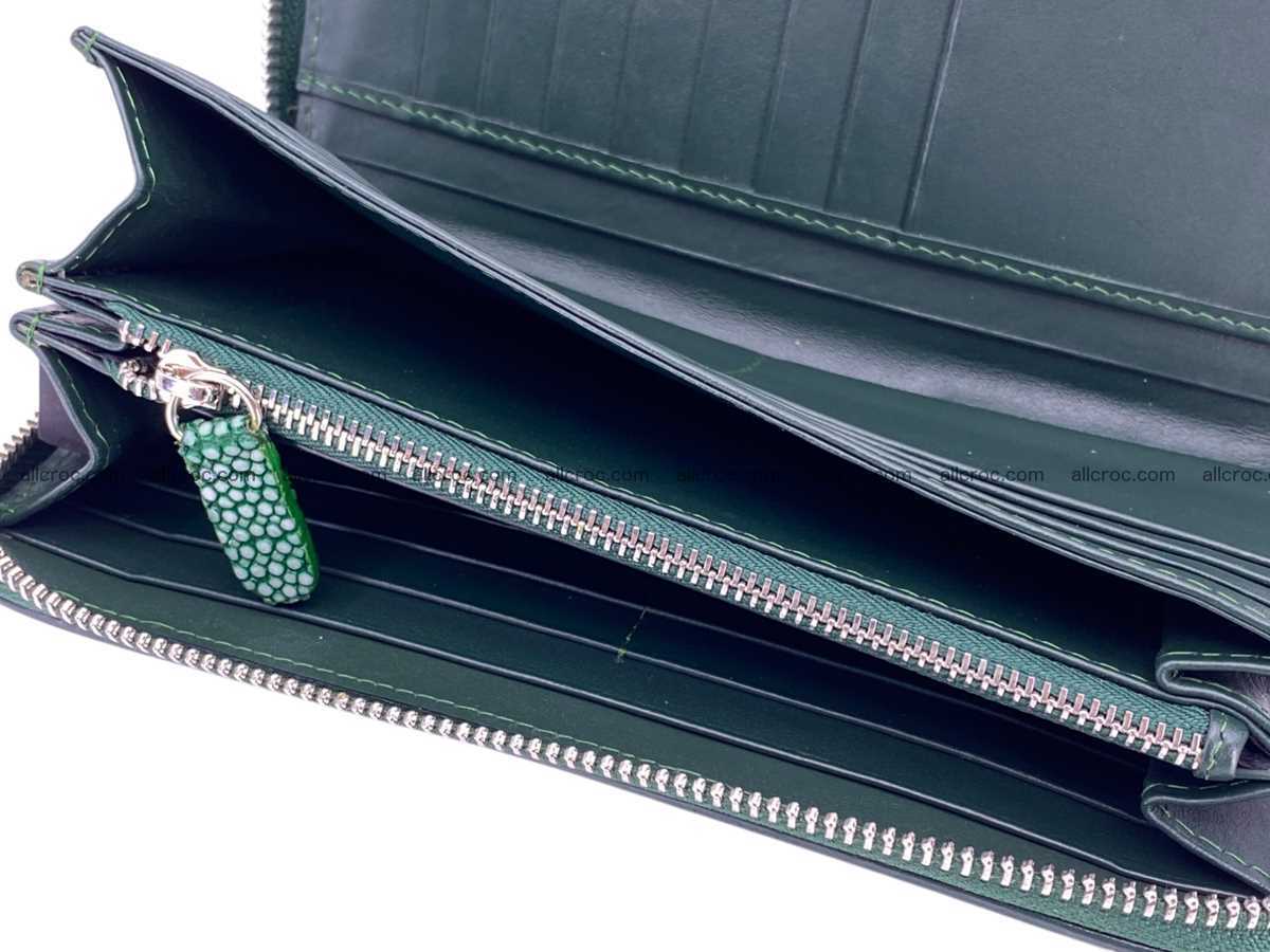 Polished stingray leather zip wallet 2642 Foto 5