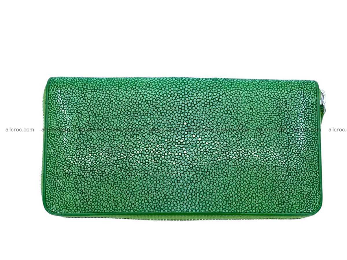 Polished stingray leather zip wallet 2637 Foto 3