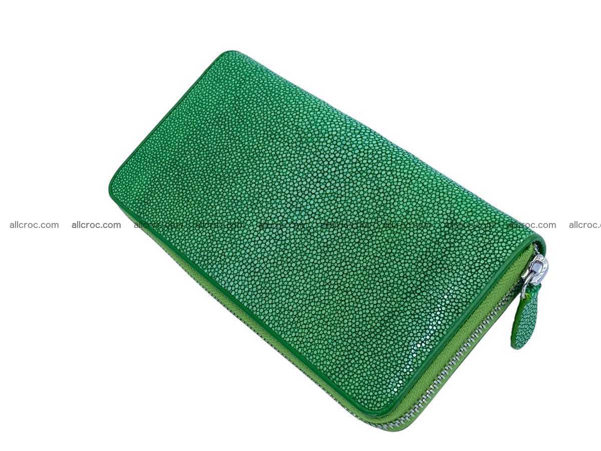 Polished stingray leather zip wallet 2637 Foto 1