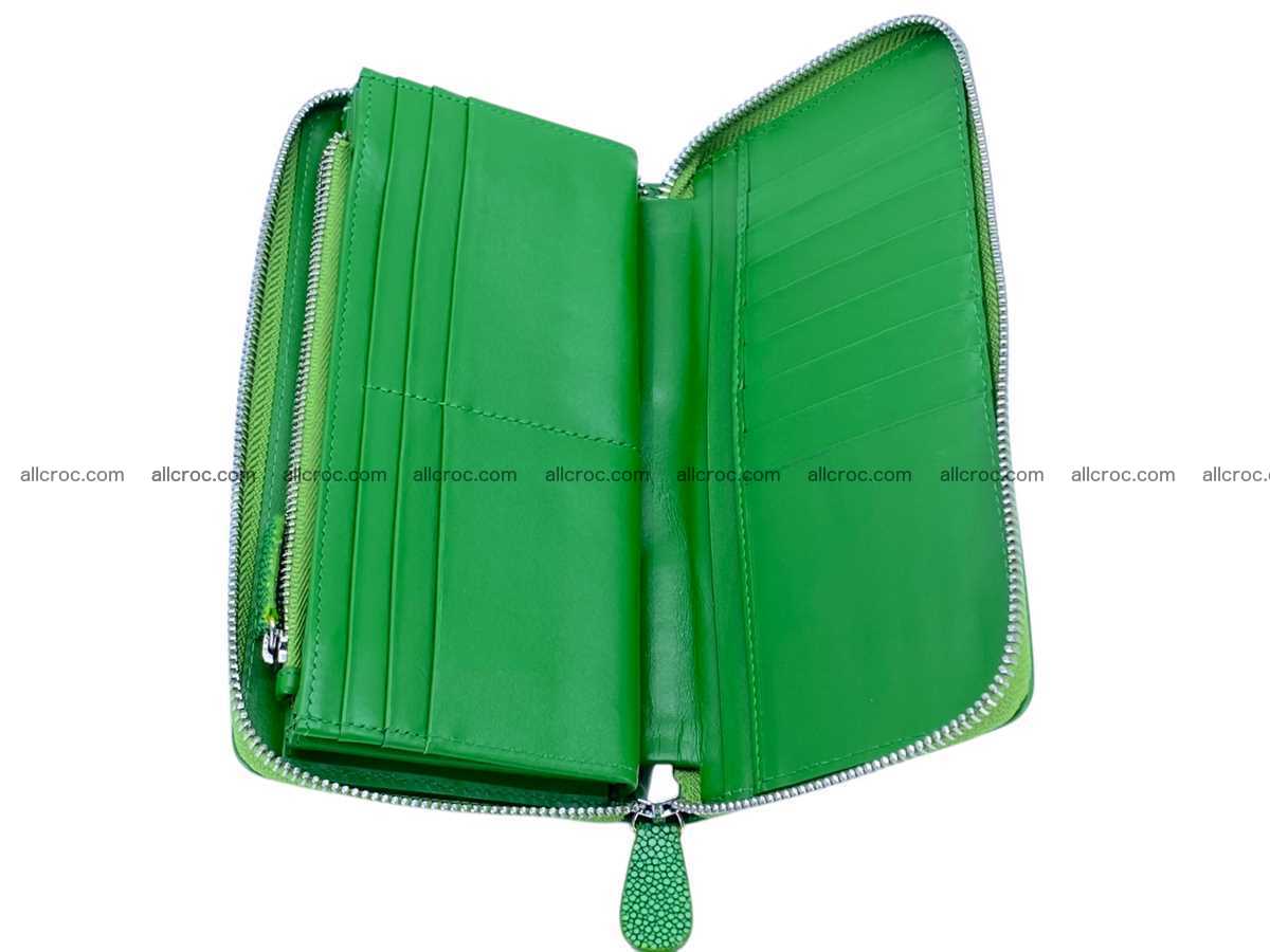 Polished stingray leather zip wallet 2637 Foto 4