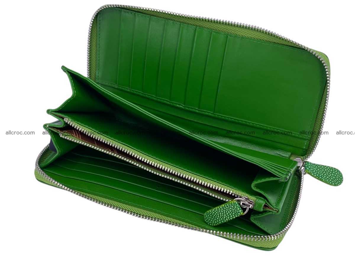 Polished stingray leather zip wallet 2637 Foto 5