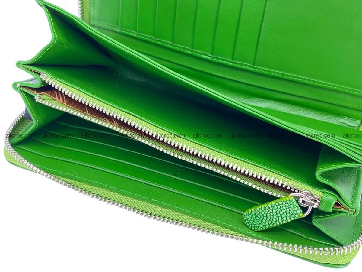Polished stingray leather zip wallet 2637 Foto 6