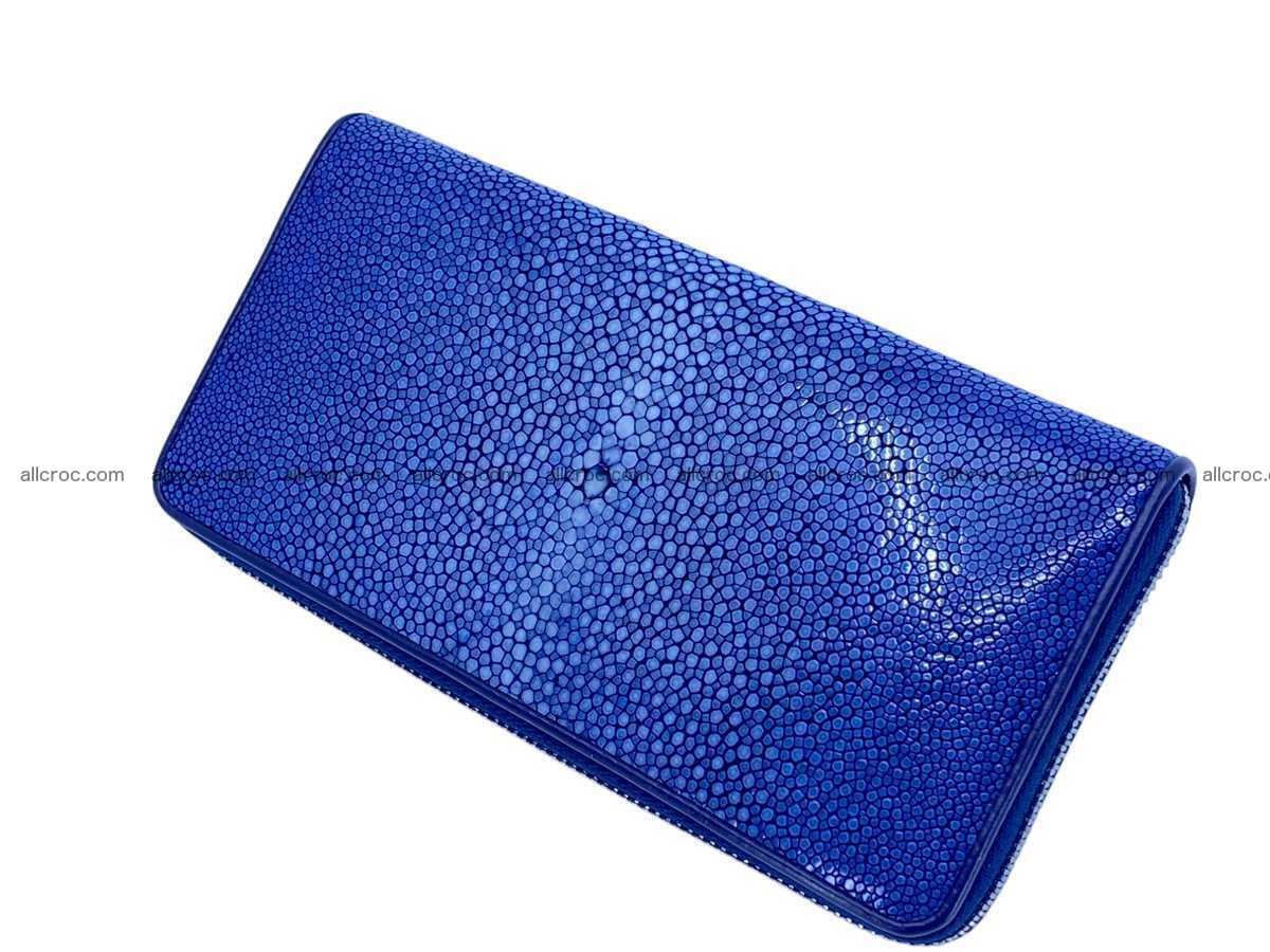 Polished stingray leather zip wallet 2633 Foto 0
