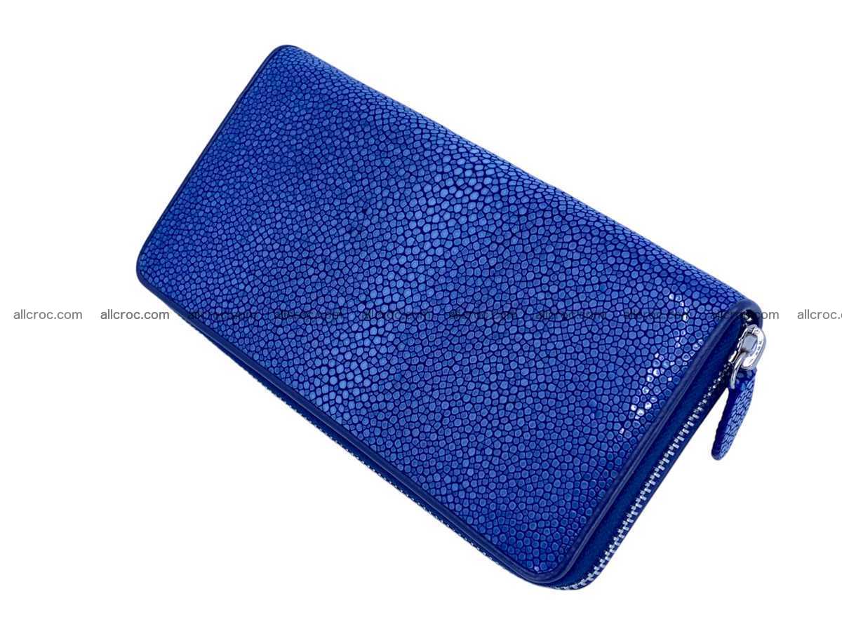Polished stingray leather zip wallet 2633 Foto 1