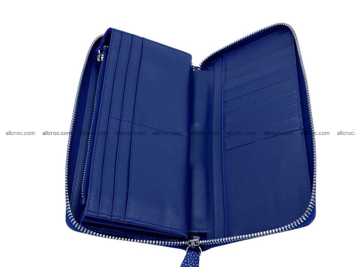 Polished stingray leather zip wallet 2633 Foto 4