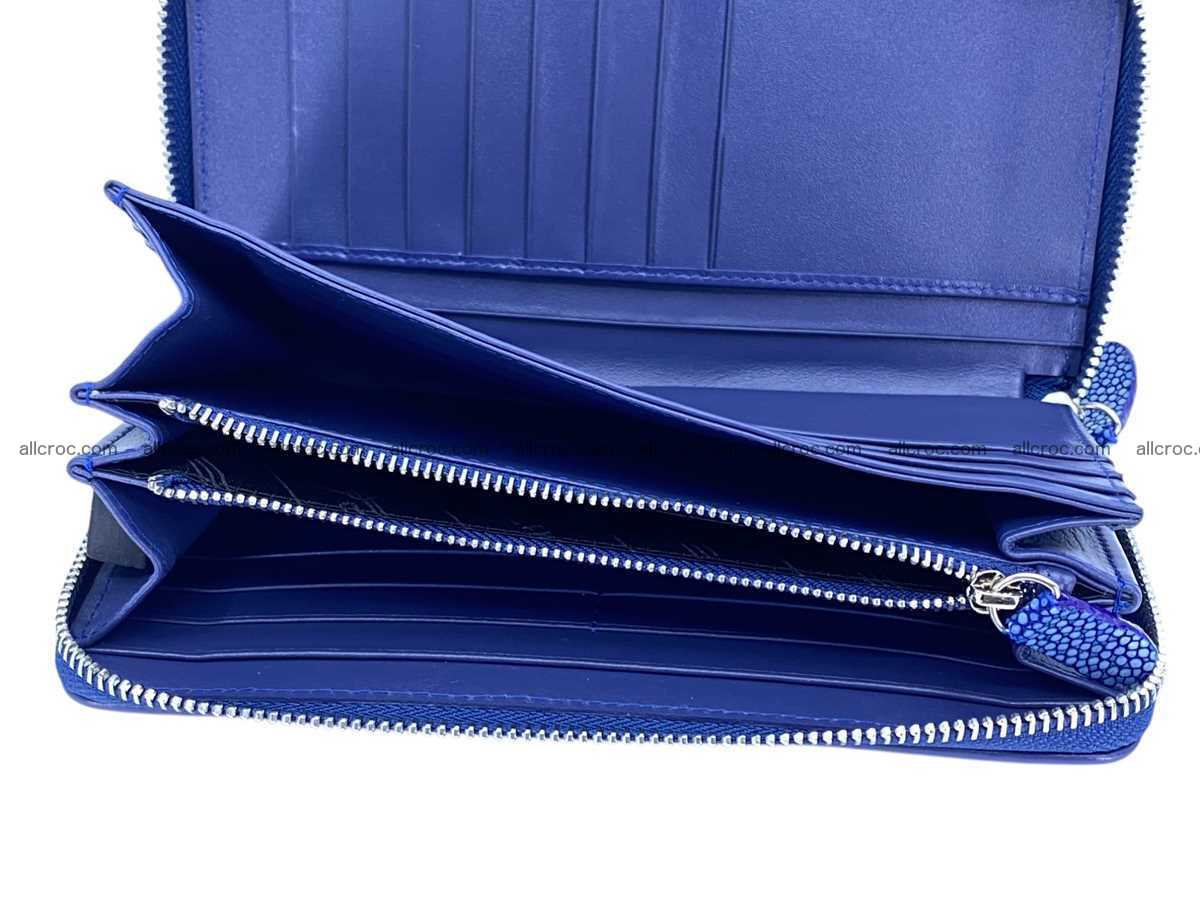 Polished stingray leather zip wallet 2633 Foto 5