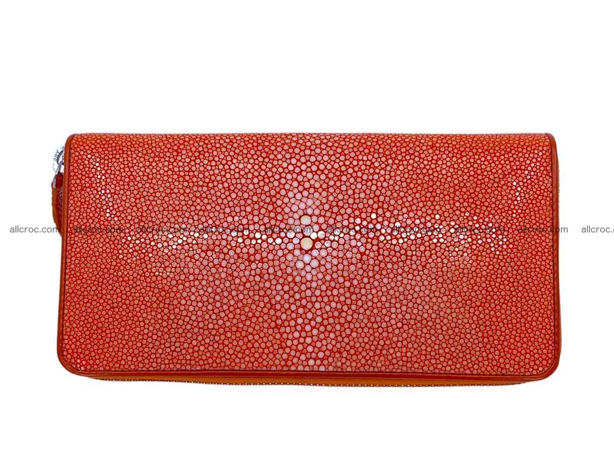 Polished stingray leather zip wallet 2641 Foto 2