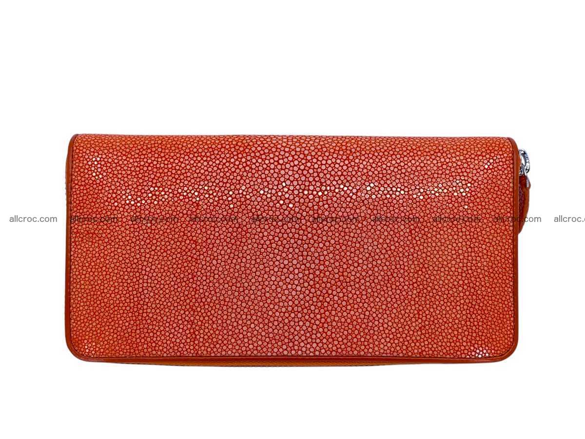 Polished stingray leather zip wallet 2641 Foto 3