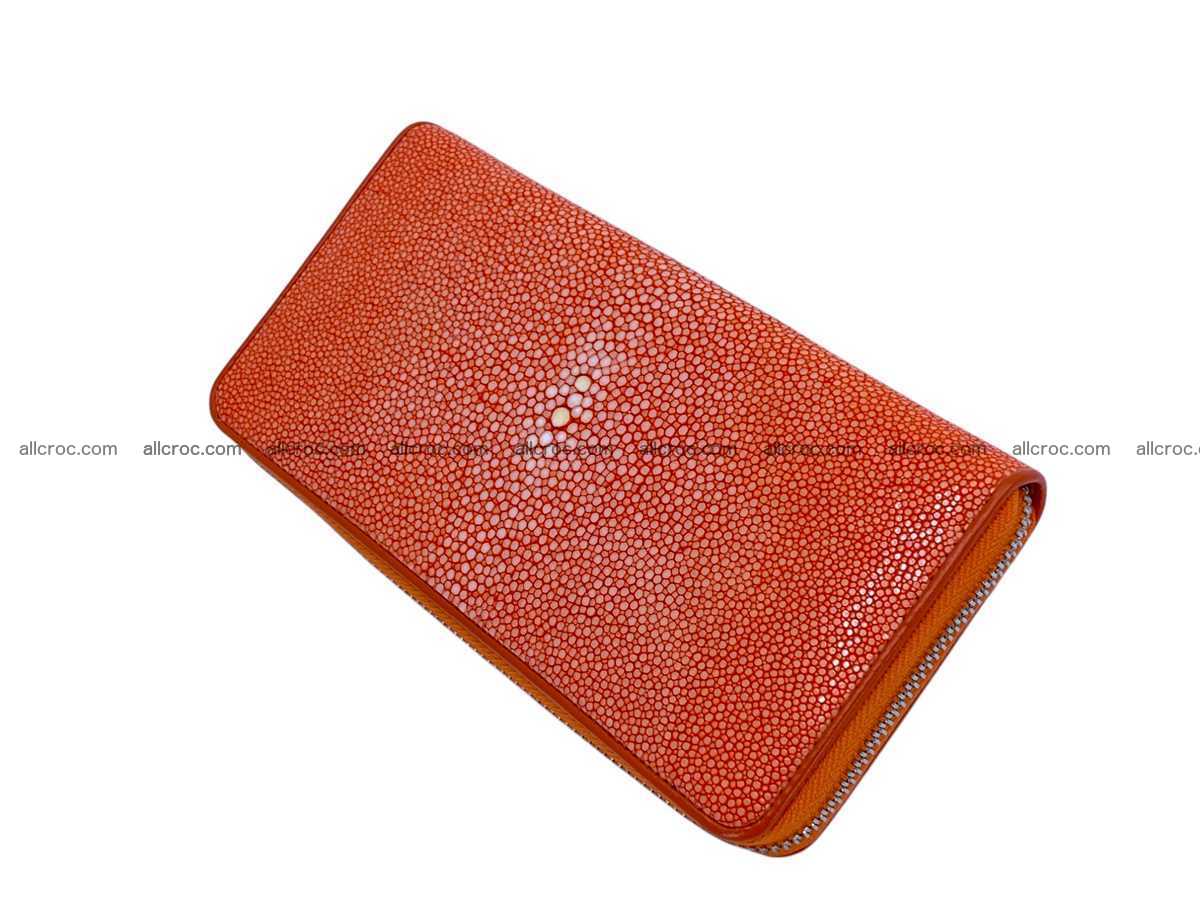 Polished stingray leather zip wallet 2641 Foto 0
