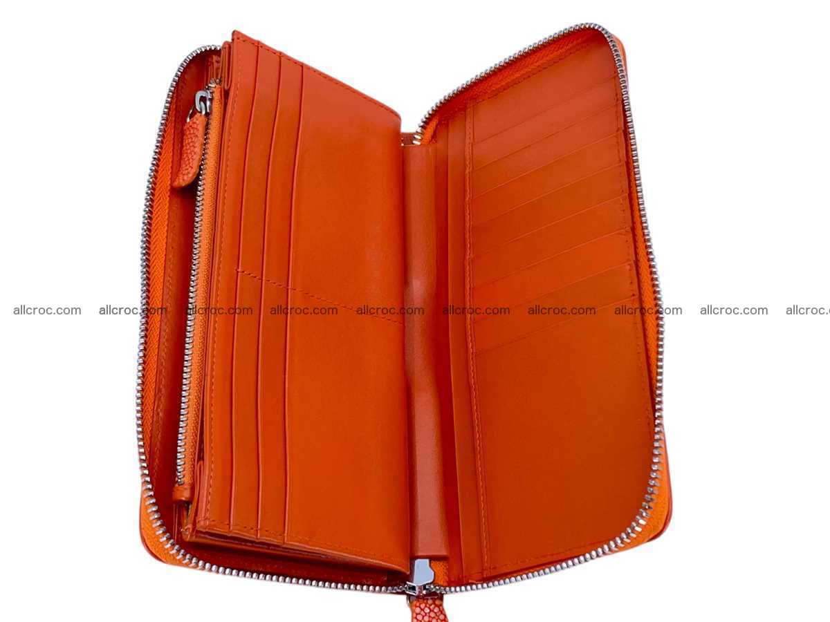 Polished stingray leather zip wallet 2641 Foto 4