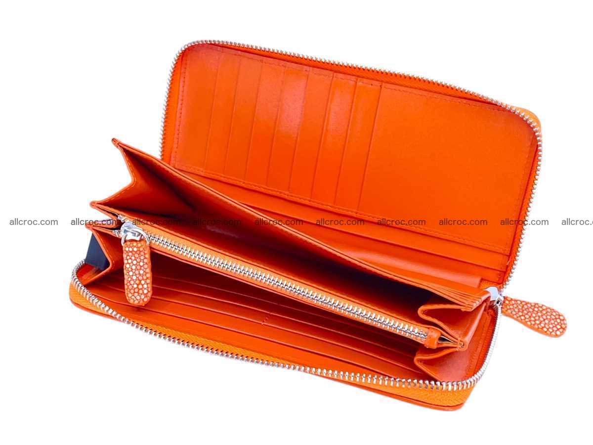 Polished stingray leather zip wallet 2641 Foto 5