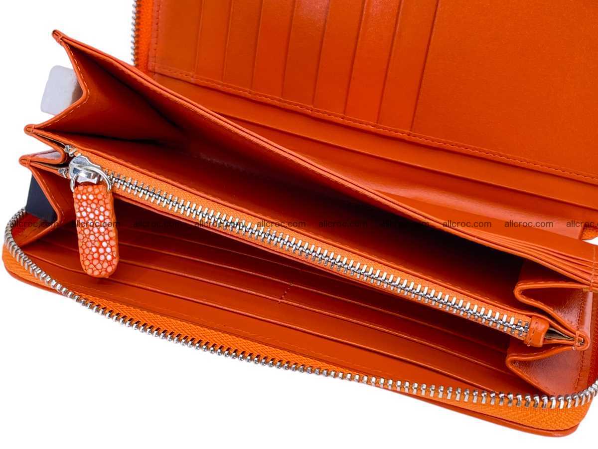 Polished stingray leather zip wallet 2641 Foto 6