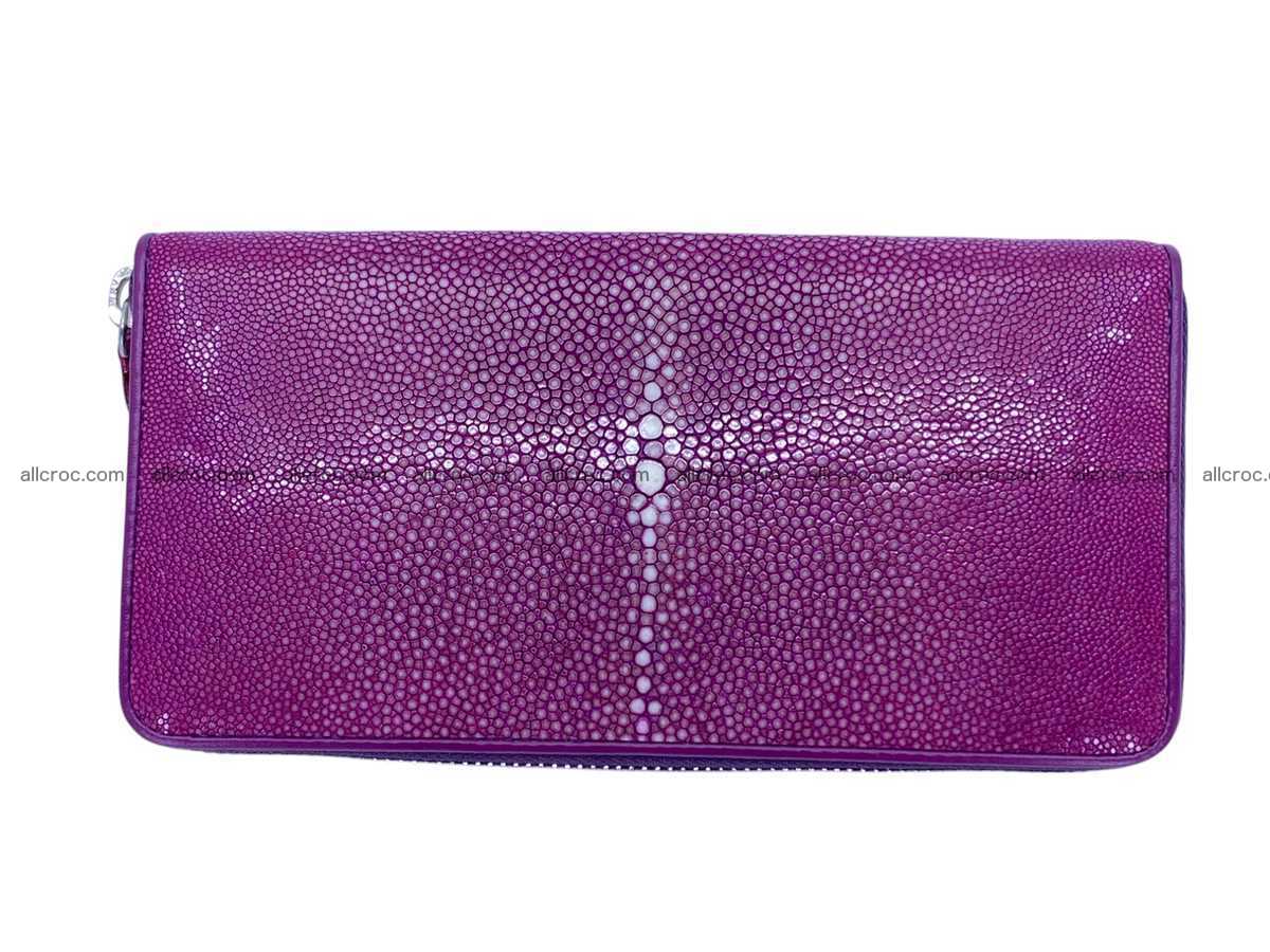 Polished stingray leather zip wallet 2639 Foto 2