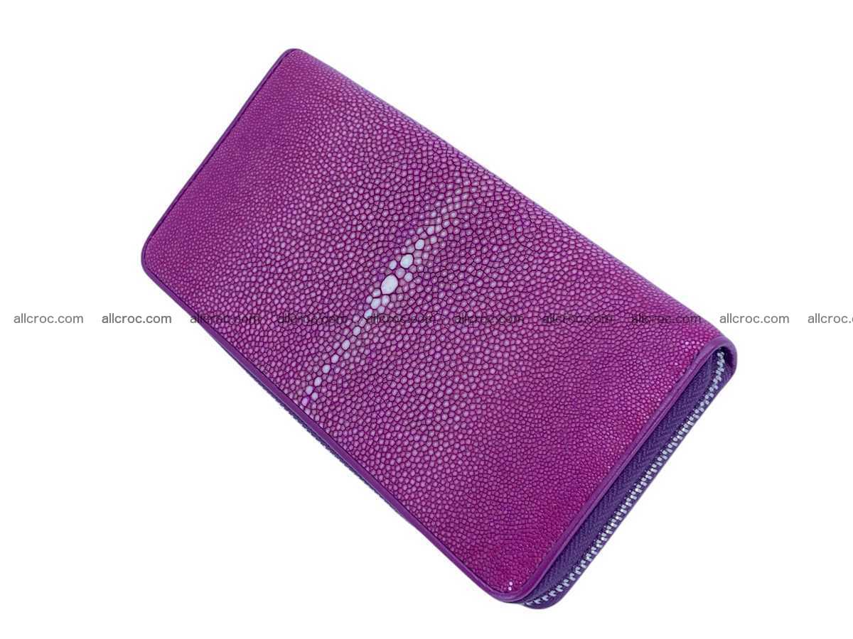Polished stingray leather zip wallet 2639 Foto 0