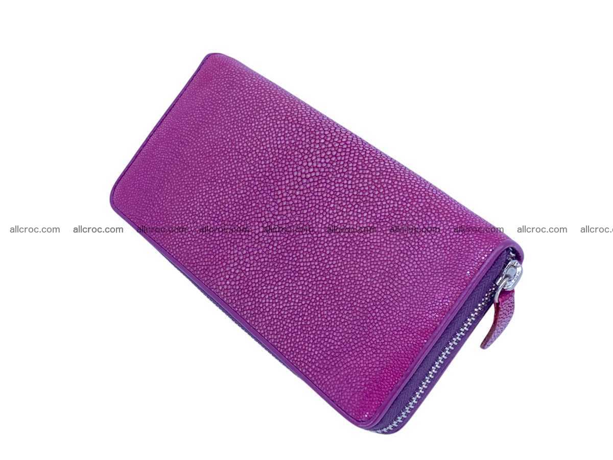 Polished stingray leather zip wallet 2639 Foto 1