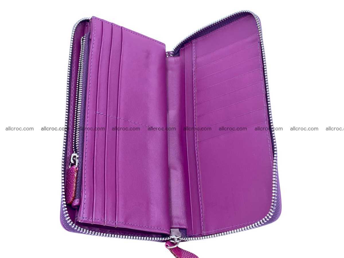 Polished stingray leather zip wallet 2639 Foto 4