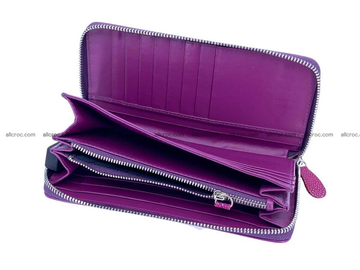 Polished stingray leather zip wallet 2639 Foto 5