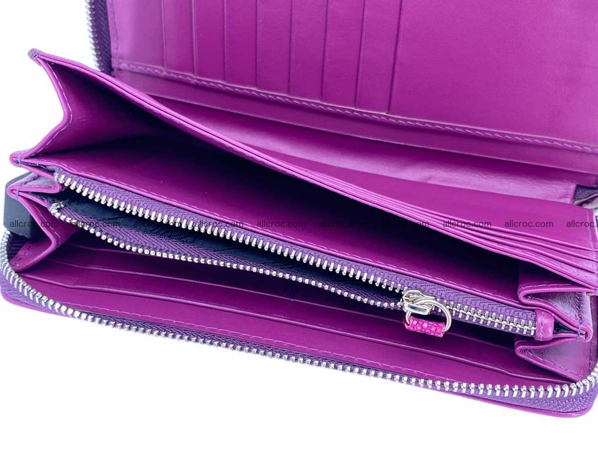 Polished stingray leather zip wallet 2639 Foto 6